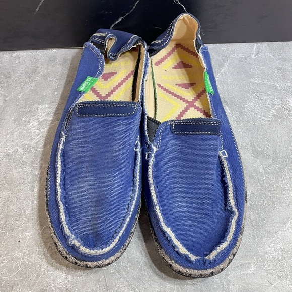 Fashion Women’s Canvas Moccasins Navy Size 9m - Picture 6 of 9